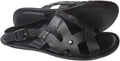 Giovanni Conti 602 Black Leather Back Strap Sandals