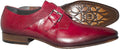 Jo Ghost 1156 Red Leather Lizard Trim Buckle Loafers