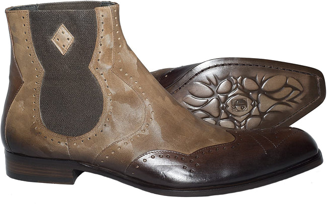 Jo Ghost 1099 Brown Leather Chelsea Style Boots