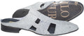 Carlo Ventura 2425 Gray Denim Leather Slider Sandals