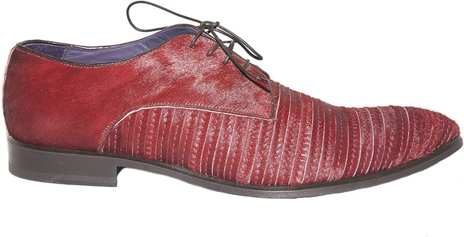 Roberto Guerrini B552 Red Pony Leather Lace Up Shoes